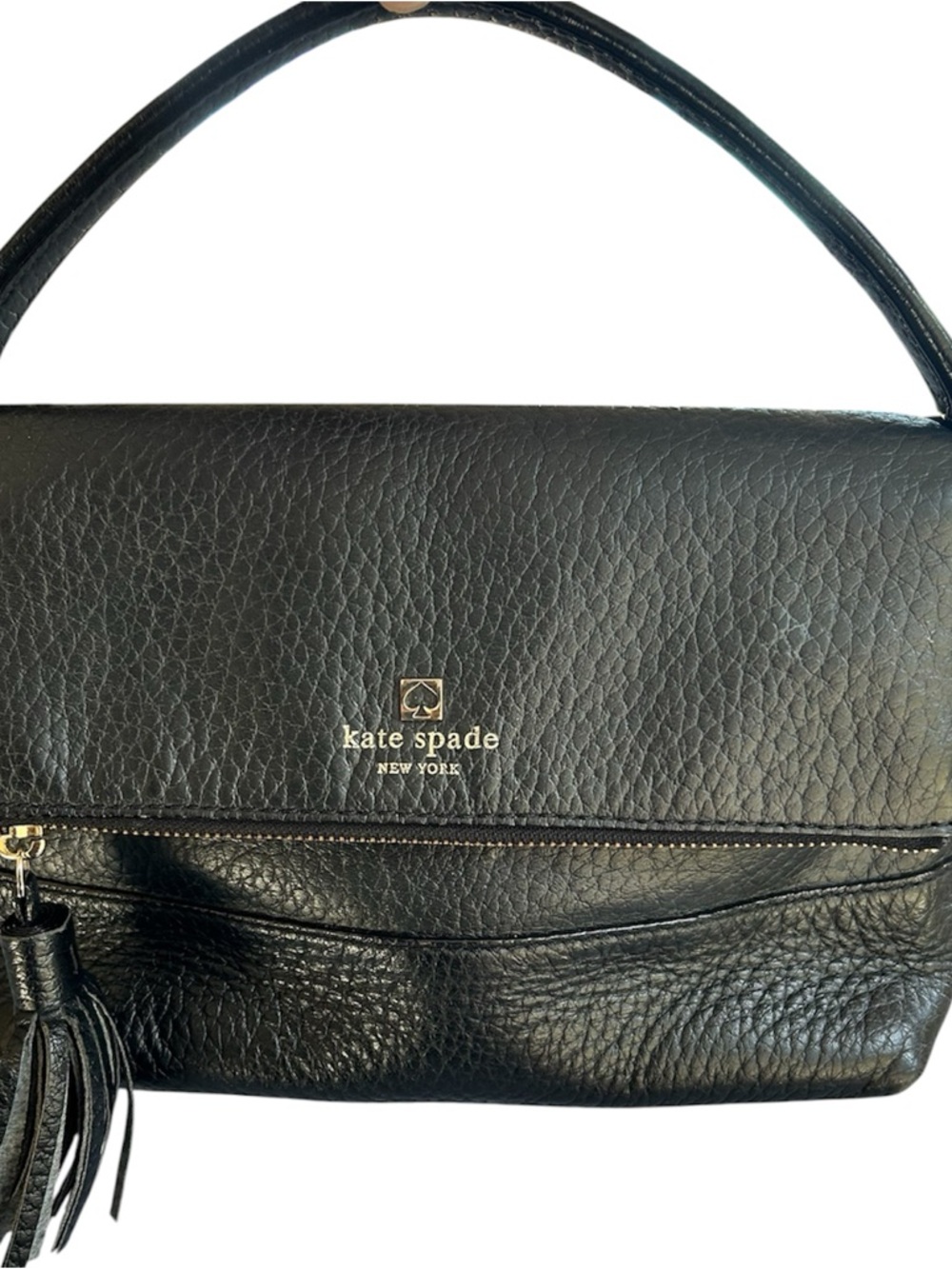 Kate Spade New York Southport Avenue Mini Maria Leather Purse With Tassel EUC